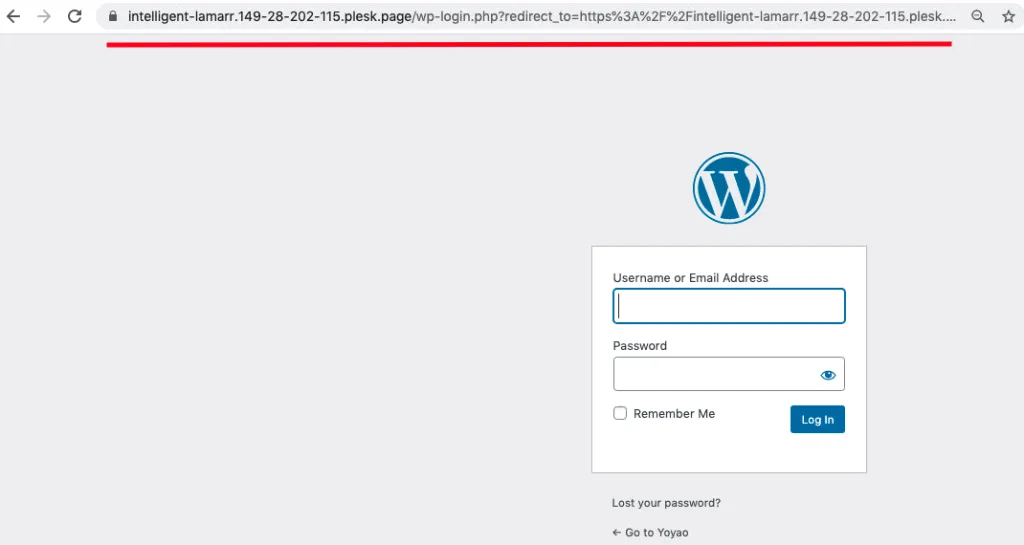 WordPress WP Vivid Log Into New WordPress Clone