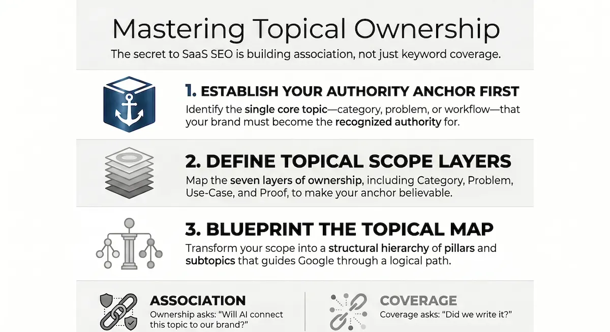 Mastering Topical Ownership: Authority Anchor, Topical Scope, and Topical Map