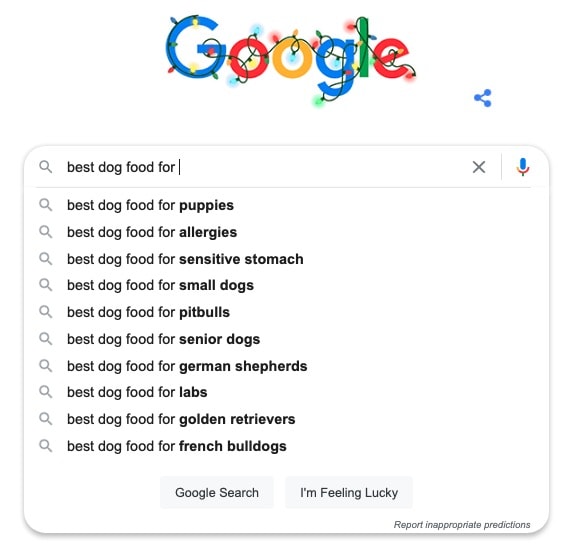 Google Search Results Auto-suggest
