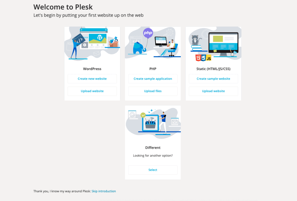 Plesk Setup Initialization