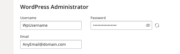 Plesk WordPress Administration Username Password