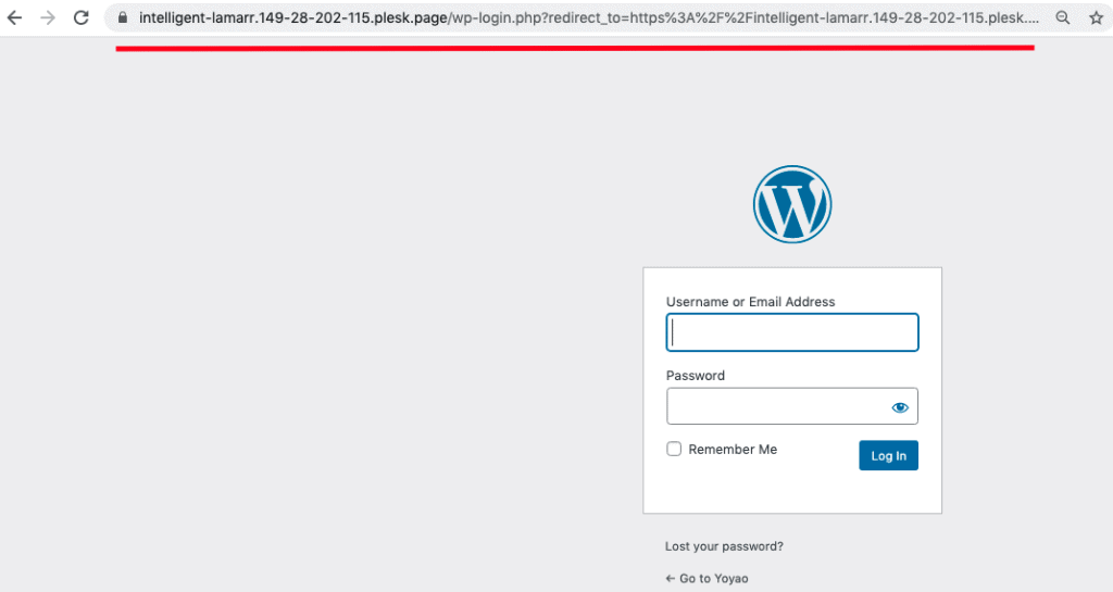 WordPress WP Vivid Log Into New WordPress Clone