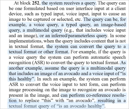 The Power of Query Fan-Out in AI Search: Revolutionizing Search Engines with Generative Intent 2 A textbook excerpt discusses how a system with AI search receives queries in various formats, such as voice or image-based, and can convert these queries—including an image of an avocado and the voice input “is this healthy?”—to textual form.